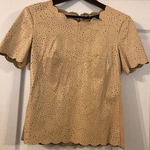 BCBGMaxAzria Beautiful leather top!